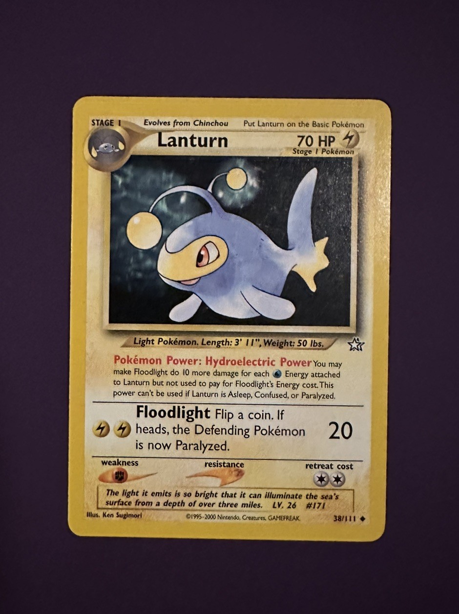 Pokemon Neo Genesis Set UN-COMMON Lanturn 38/111