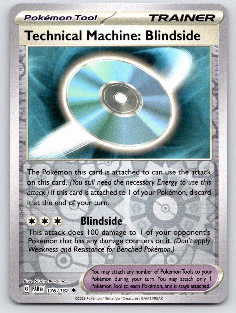 POKEMON TECHNICAL MACHINE: BLINDSIDE PARADOX RIFT 176/182 NM A15489 FREE S&H