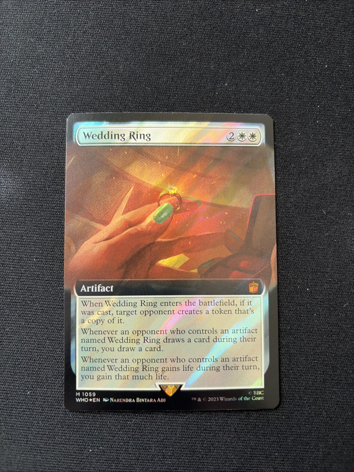 MTG Doctor Who Wedding Ring Extended Art SURGE FOIL 1059 NM