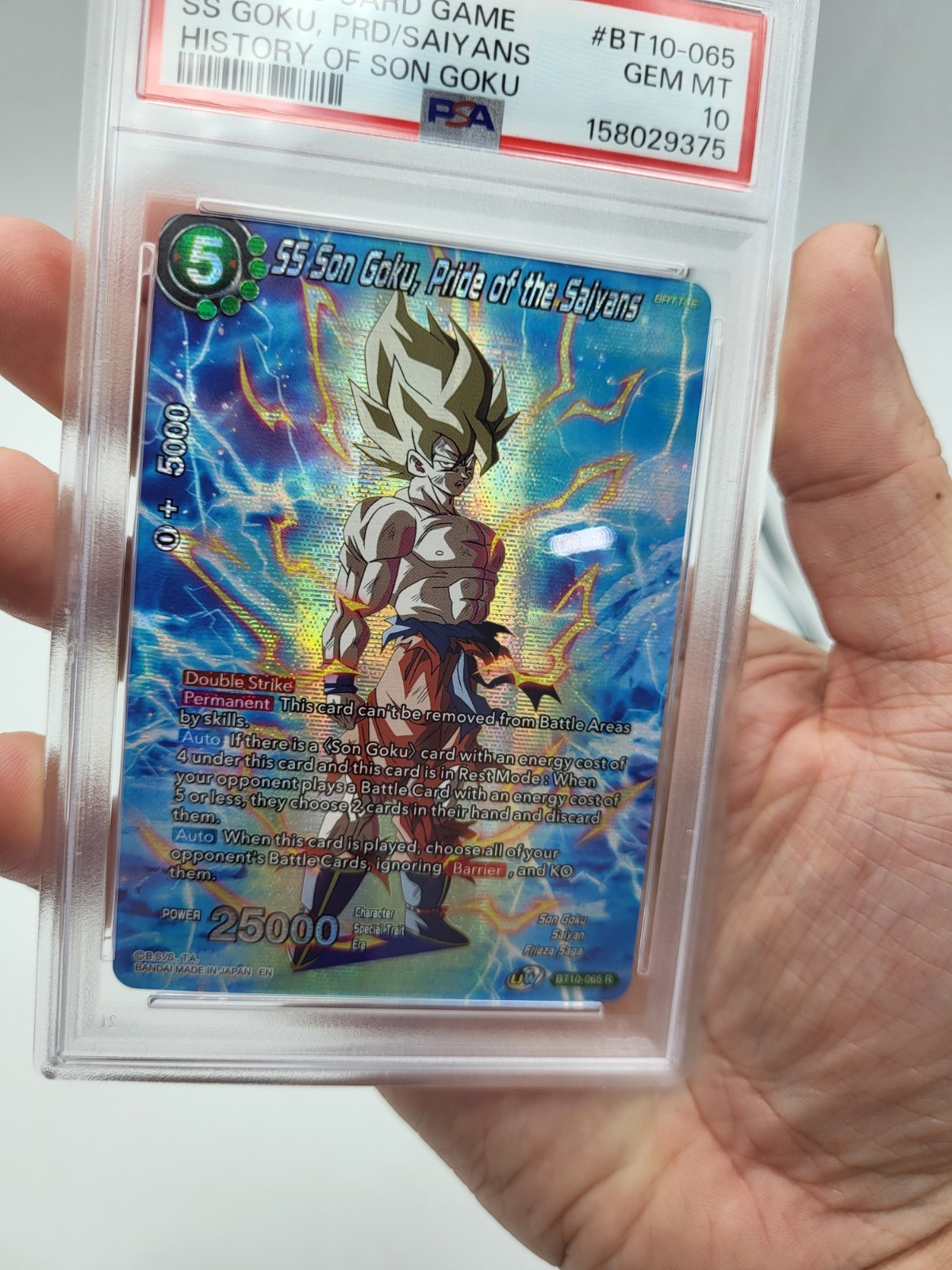 PSA 10 SS Son Goku, Pride of the Saiyans HISTORY OF GOKU Dragon Ball Super DBS