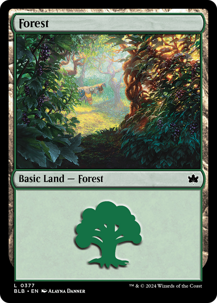Forest (0377) [Bloomburrow] Magic MTG
