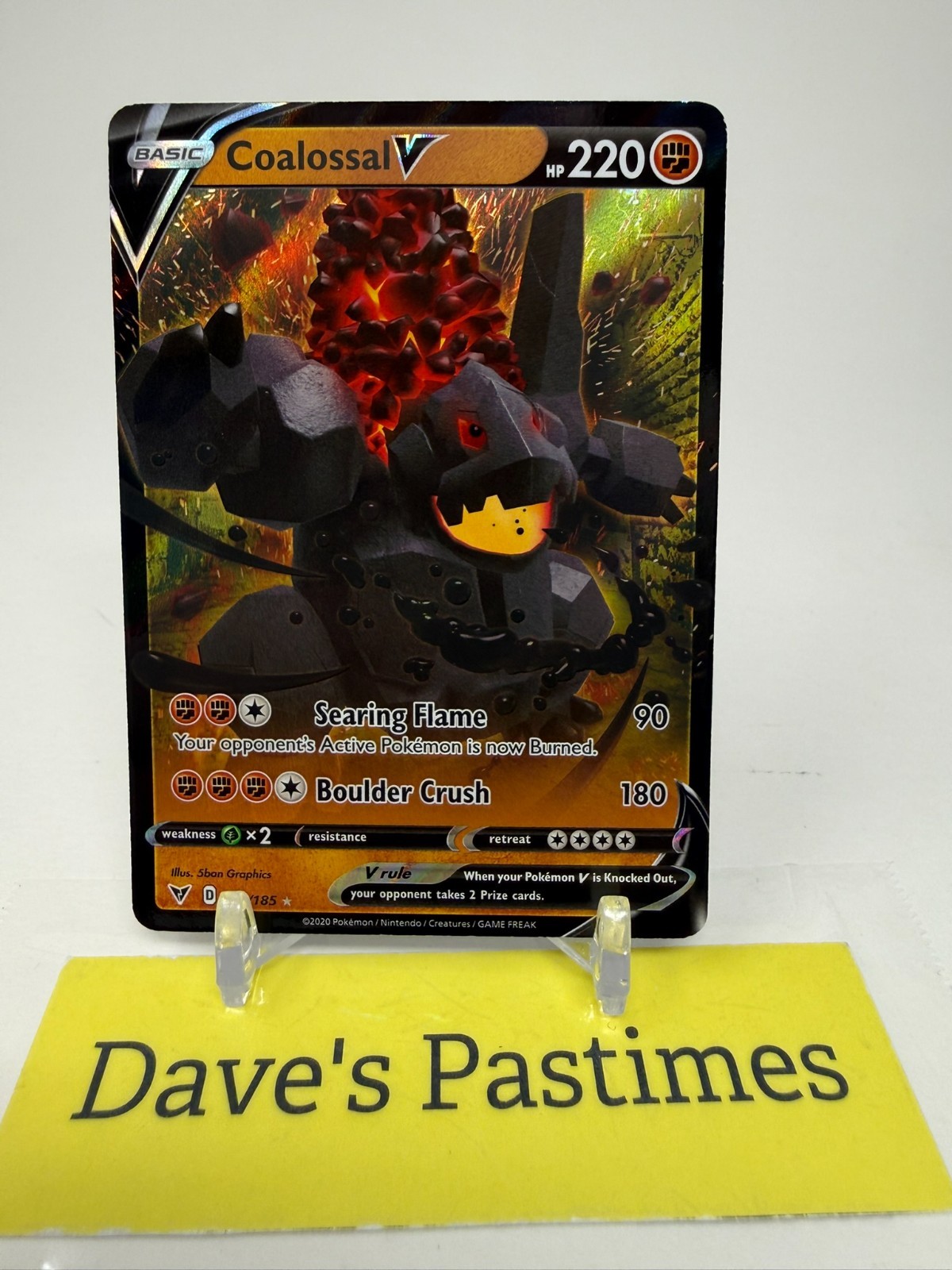 Coalossal V 098/185 Holo V Rare Vivid Voltage Pokemon Holo NM/M