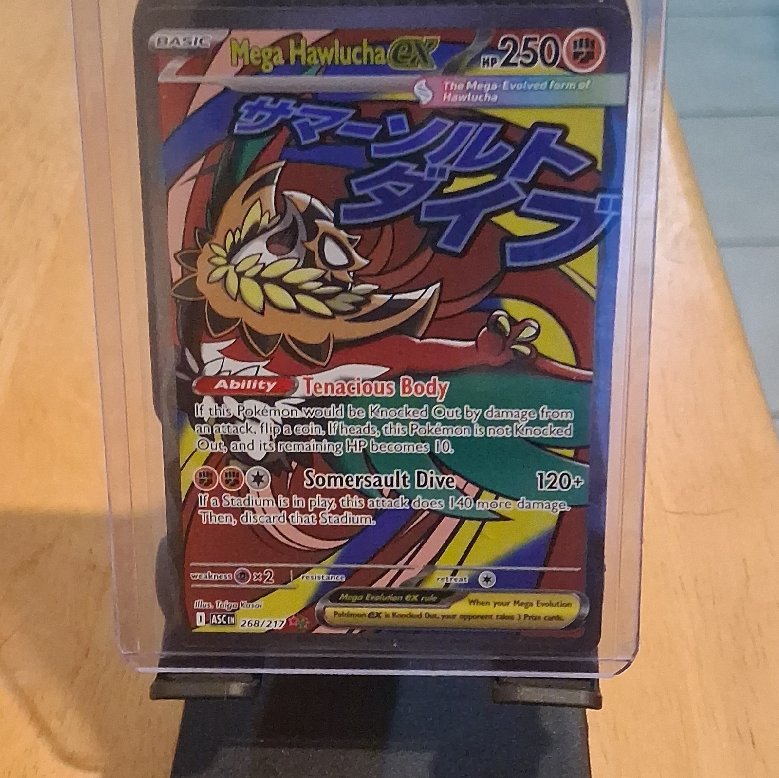 Pokémon TCG Mega Hawlucha ex 268/217 Full Art Ultra Rare Card