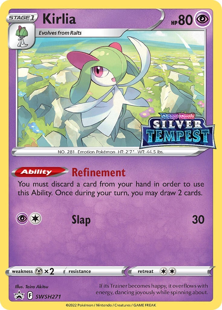 Kirlia SWSH271 Silver Tempest Prerelease Black Star Promo
