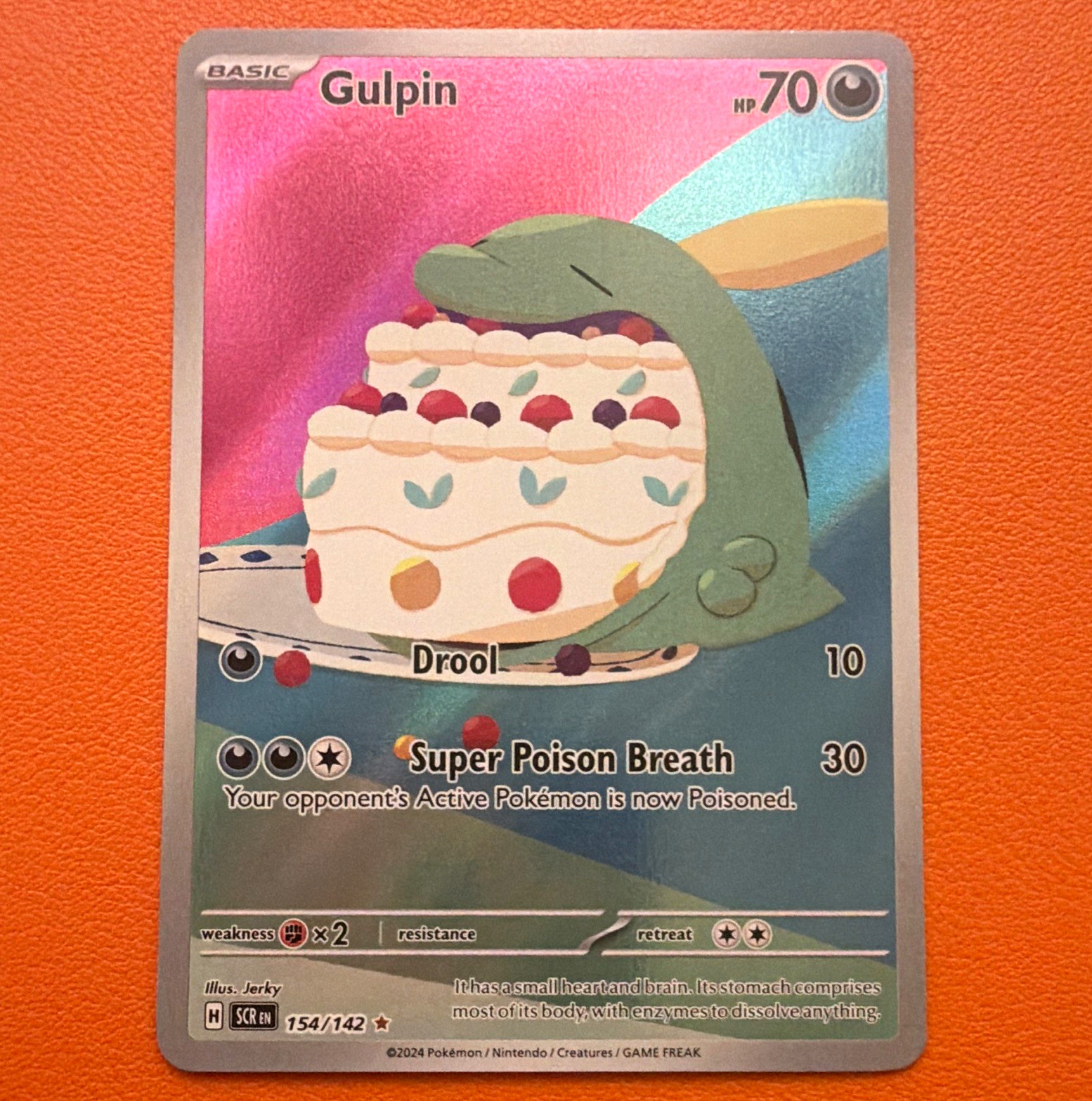 The Pokémon Company Gulpin 154/142 Sv07 Stellar Crown Illus Rare Holo ENG 70HP