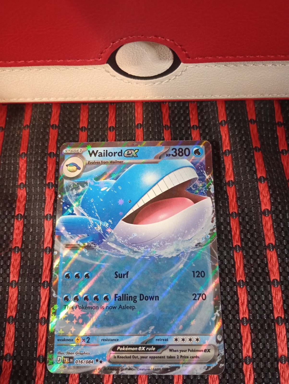 Pokemon Wailord ex 016/084 Pitch Black Double Rare Holo 💥 PACK FRESH PULL 💥