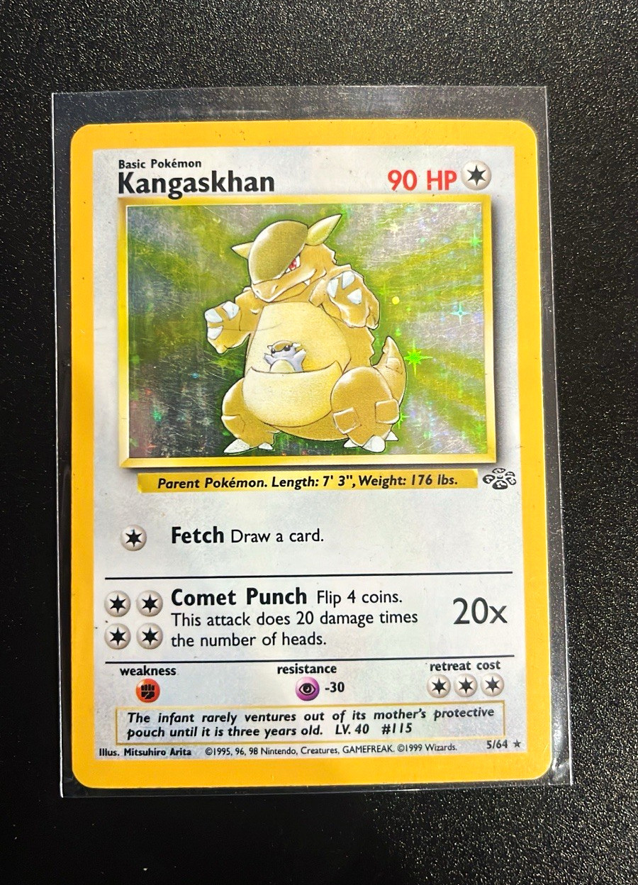 Pokemon TCG Jungle Kangaskhan 5/64 Holo Rare ENG 90HP 1999 Mitsuhiro Arita