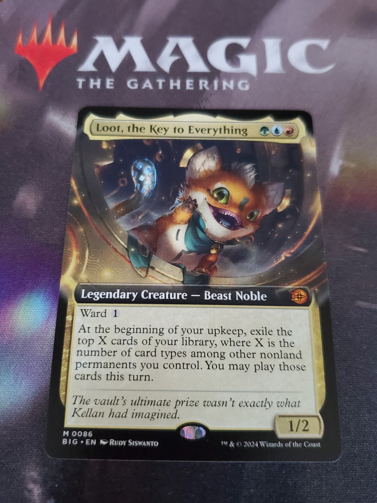 MTG. Loot, the Key to Everything. Borderless. Outlaws of Thunder Junction. Nm