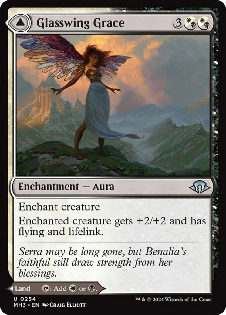 MTG Glasswing Grace // Age-Graced Chapel [Modern Horizons 3] Near Mint Magic