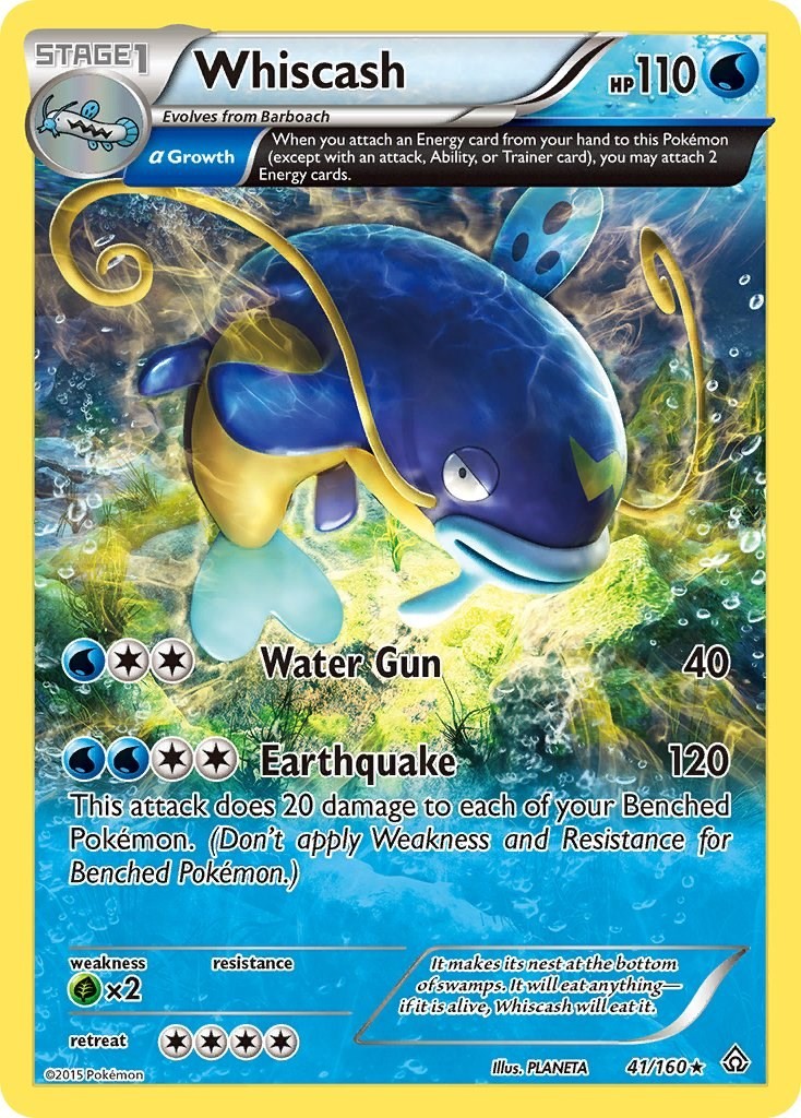 Whiscash (Alpha) 41/160 Rare XY – Primal Clash Pokémon Card