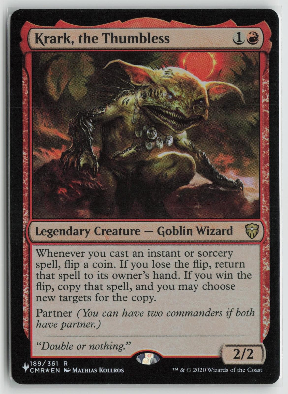 Krark, the Thumbless LP Foil 189 The List Reprints Magic: The Gathering