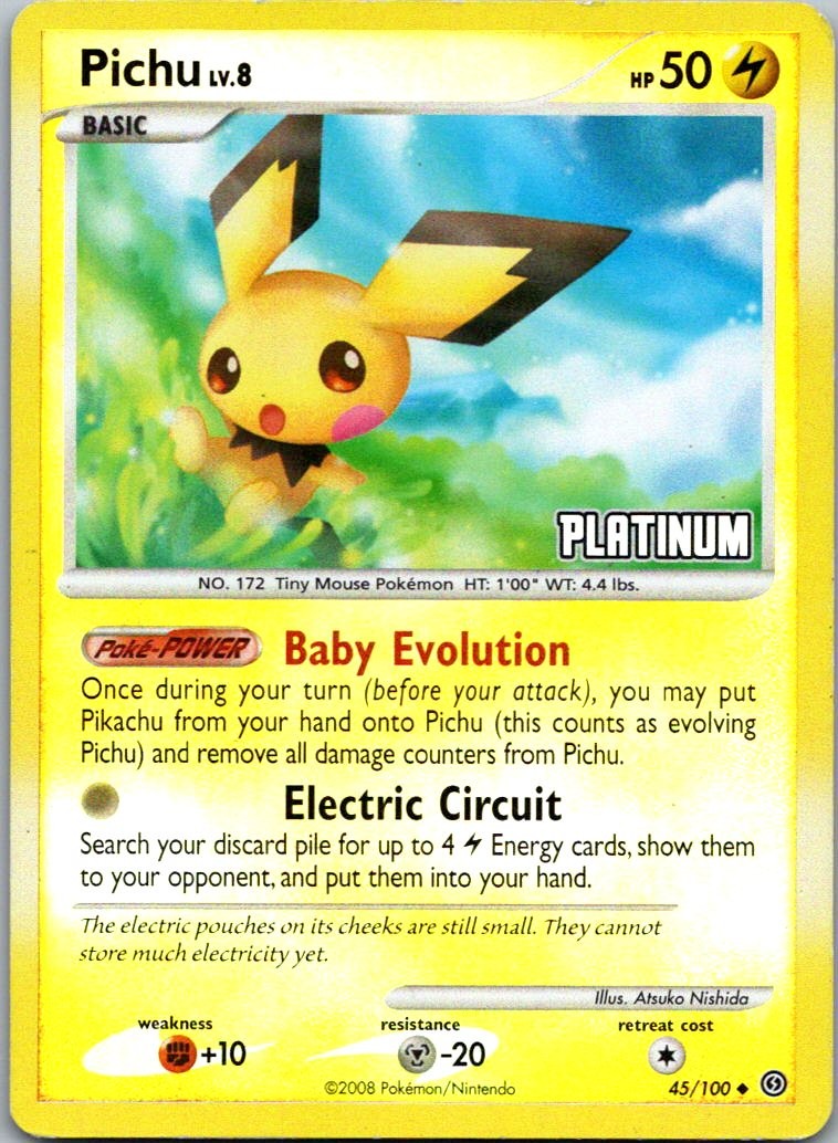 Pichu – 45/106 [Platinum] Reverse Holo Promo Burger King Promos 045/100 HP