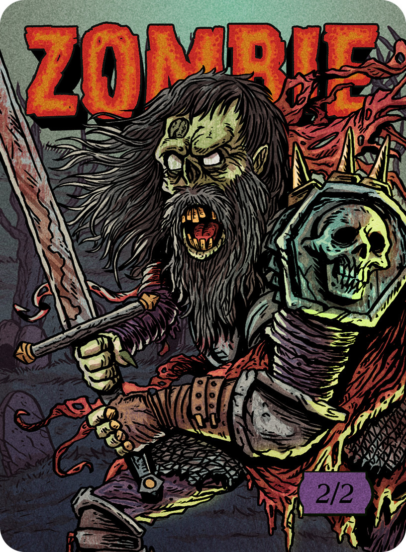 Zombie 2/2 Full Art Token [by Darkside Tokens] Magic the Gathering MTG!