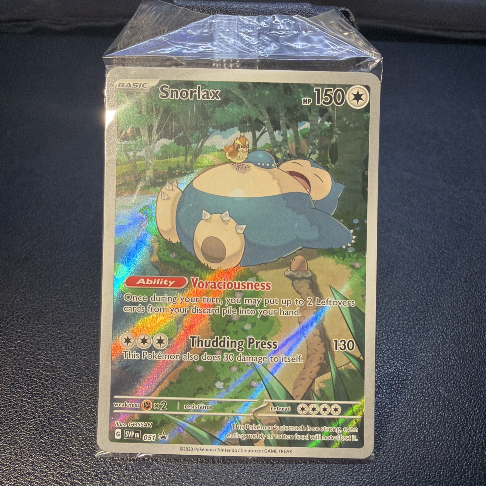 Pokemon TCG Snorlax #051 Holo Full Art Promo Card 151 Near Mint Sealed