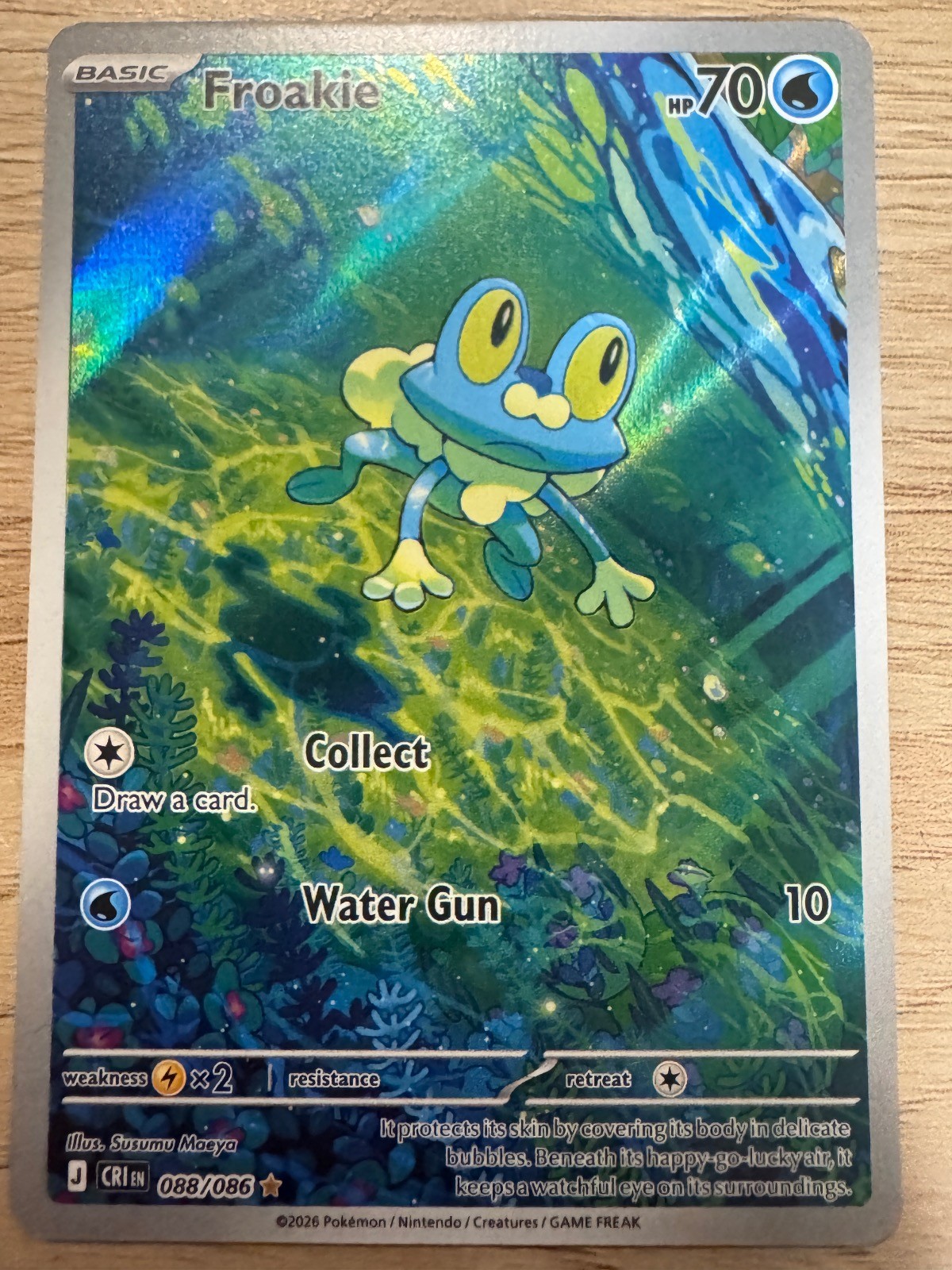 Froakie 088/086 Holo Illustration Rare Chaos Rising Pokemon Near Mint