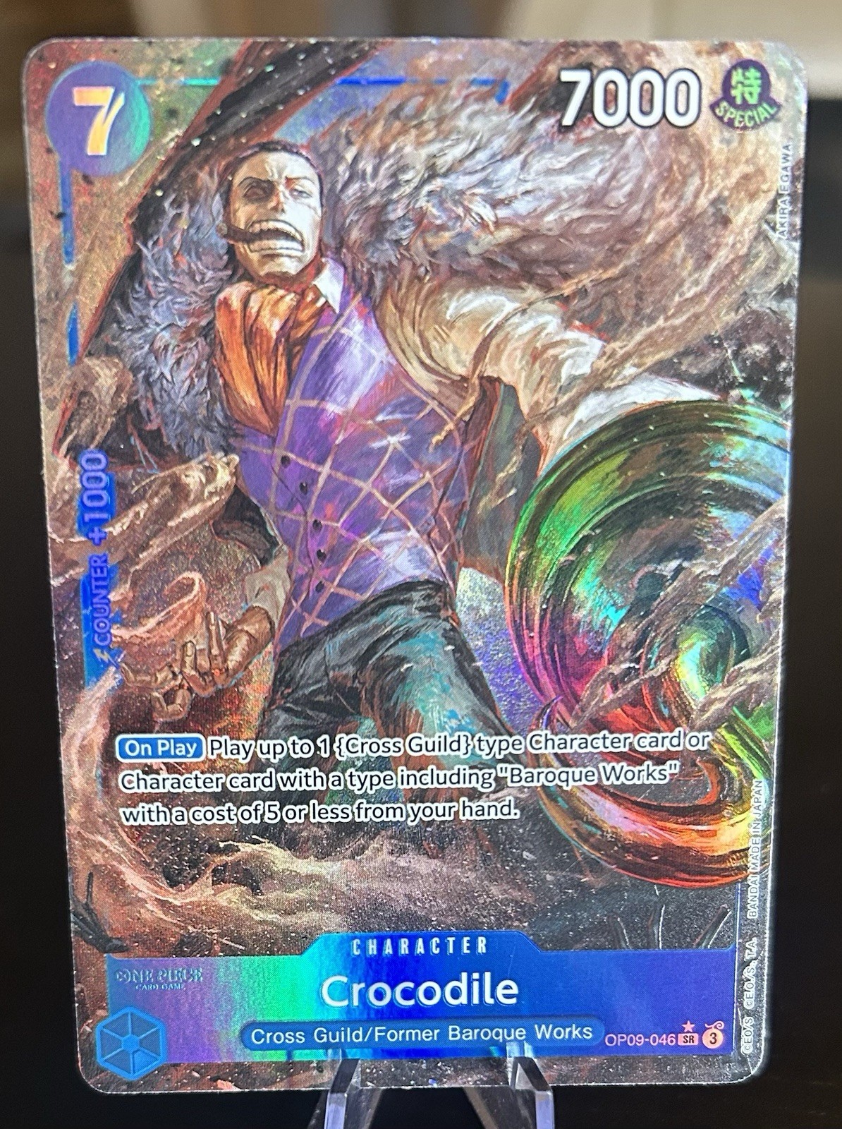 Bandai One Piece Card Game Crocodile OP09-046 SR Special Holo Alt Art Eng