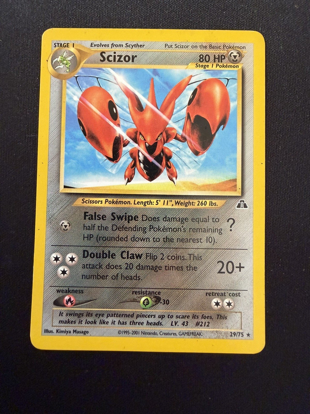 Pokemon TCG Scizor (29) Rare Neo Discovery 29/75