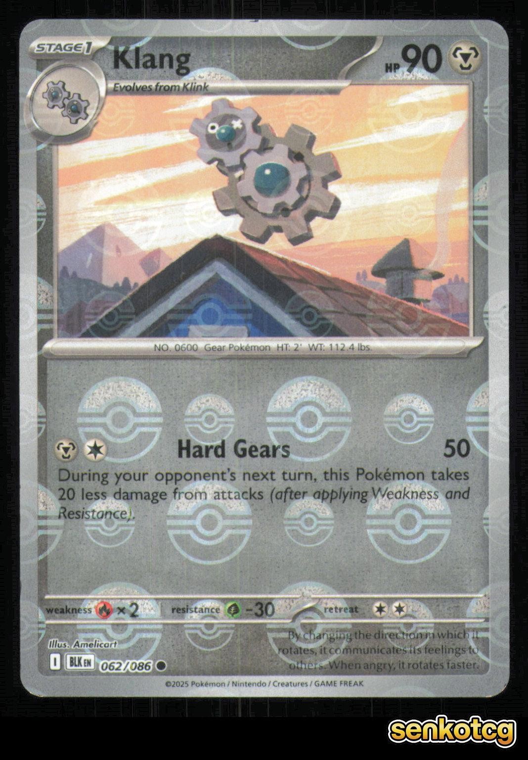 🎴 Klang (Poke Ball Pattern) 062/086 Black Bolt NM 🎨 Amelicart