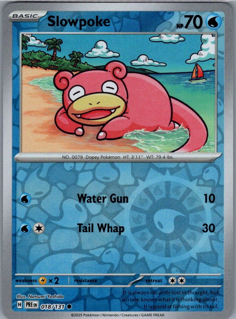 Slowpoke Reverse Holo Common SV: Prismatic Evolutions 018/131 NM Natsumi Yoshida