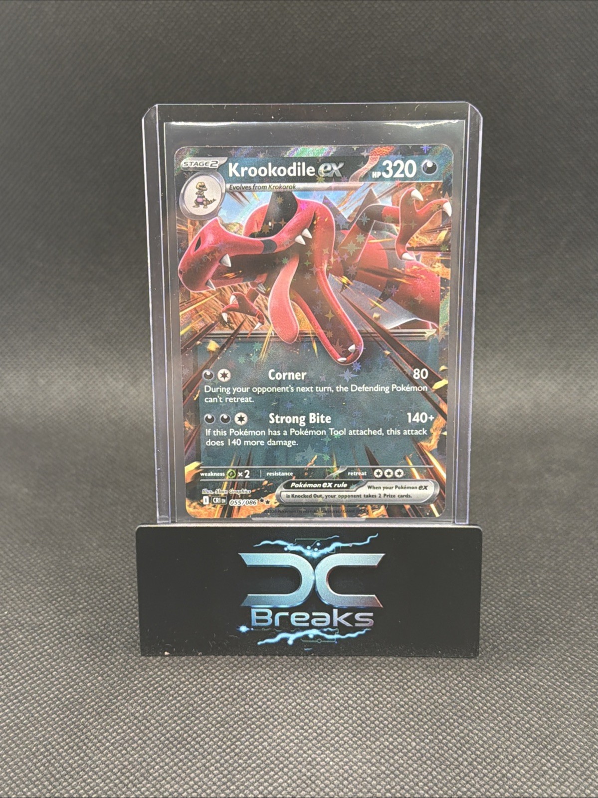 Krookodile ex 55/86 Double Rare Pokemon Chaos Rising