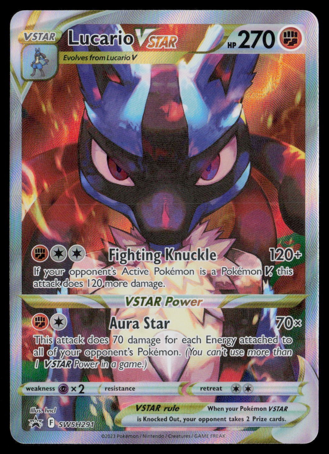 Lucario VSTAR SWSH291 SWSH: Sword & Shield Promo Cards Promo, Holo NM