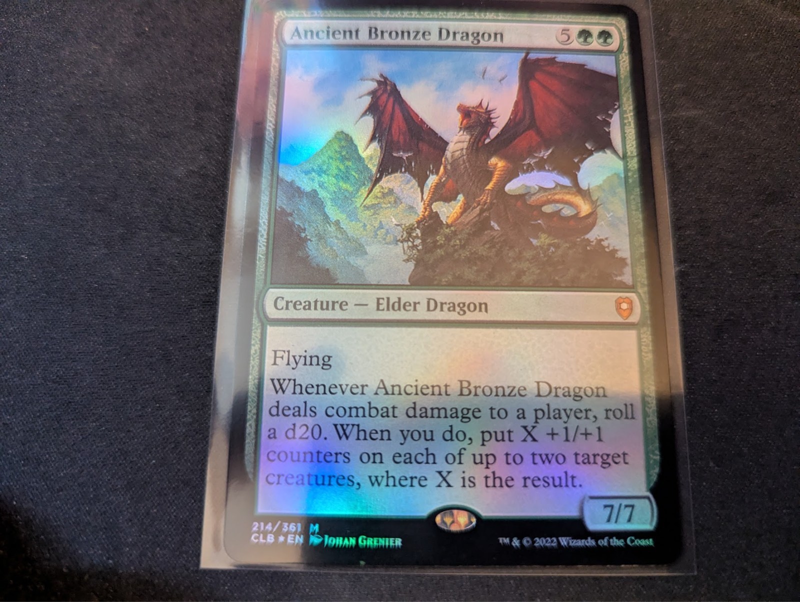 MTG Magic the Gathering FOIL Ancient Bronze Dragon CLB!