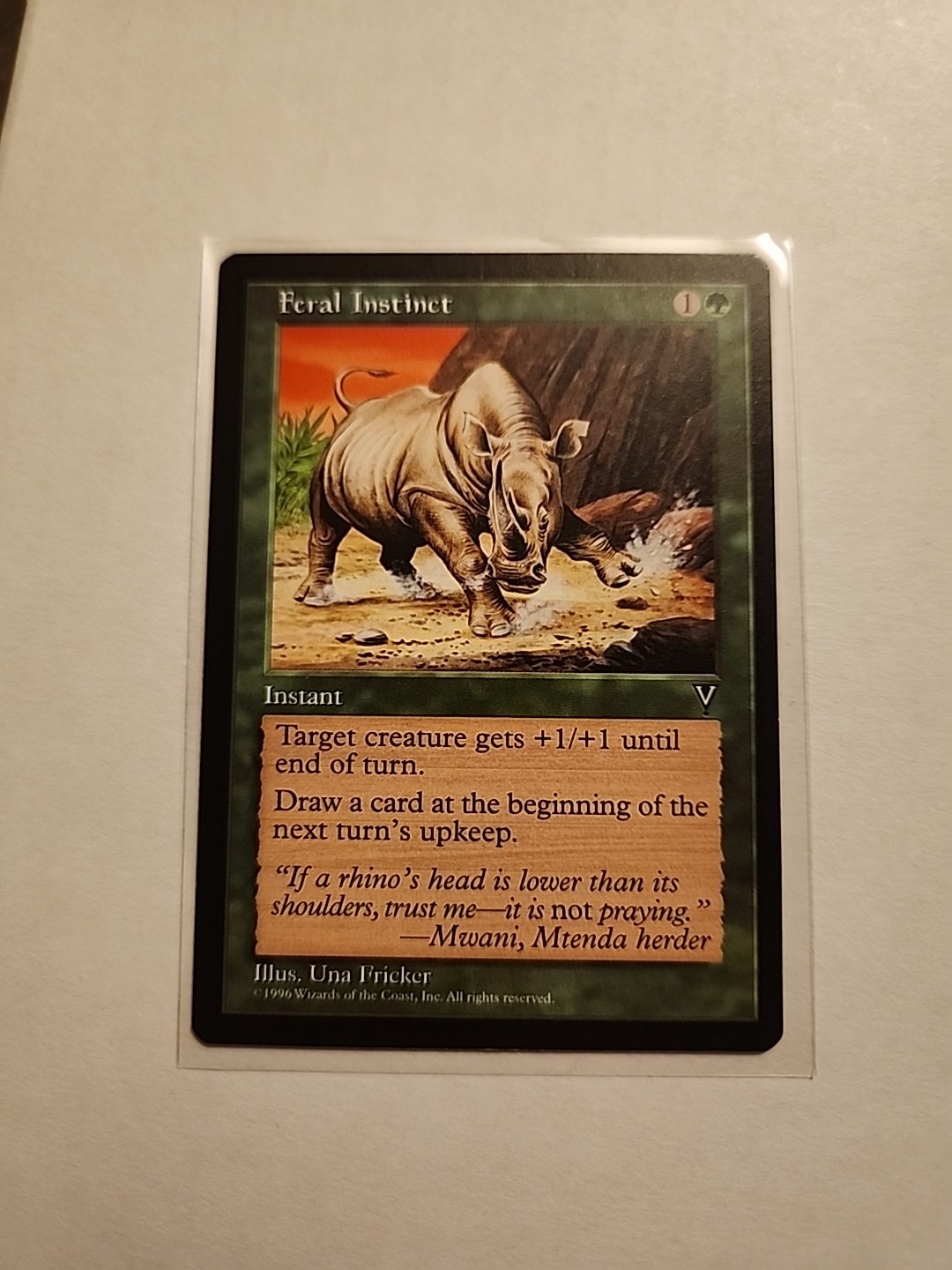 Feral Instinct – Visions – MTG Magic – Common – Green Instant