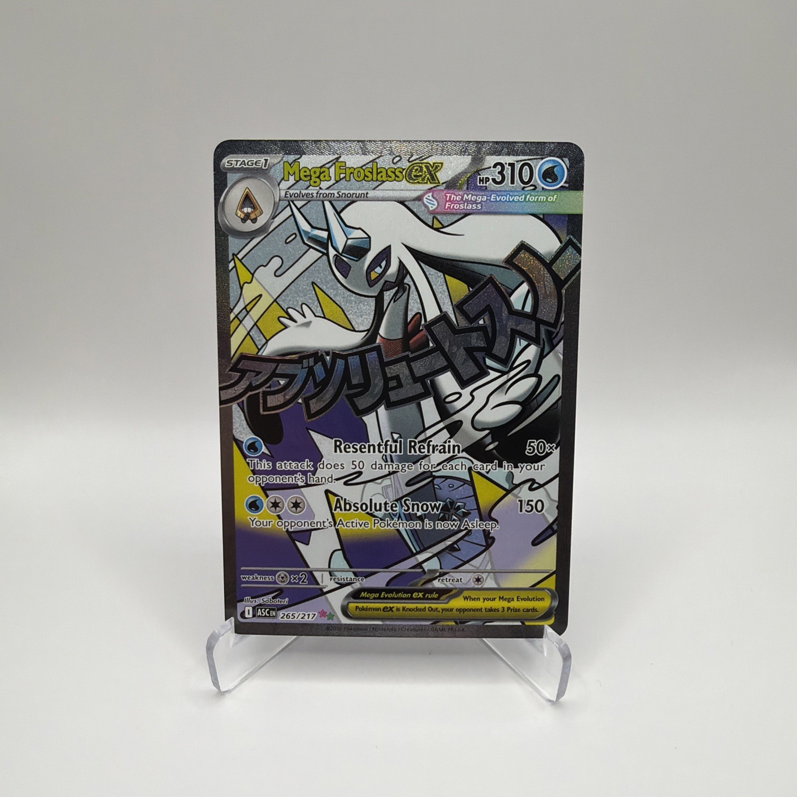 🔥Mega Froslass ex 265/217 MEGA ATTACK RARE HOLO Ascended Heroes Pokemon🔥