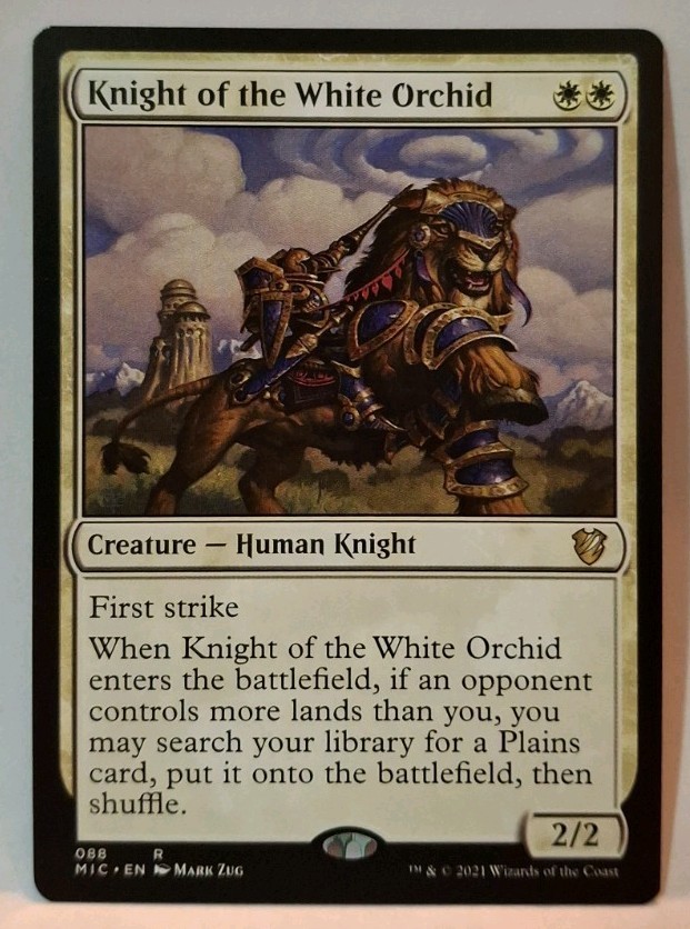 MTG Knight of the White Orchid x1 Commander Regular NM/PFresh!
