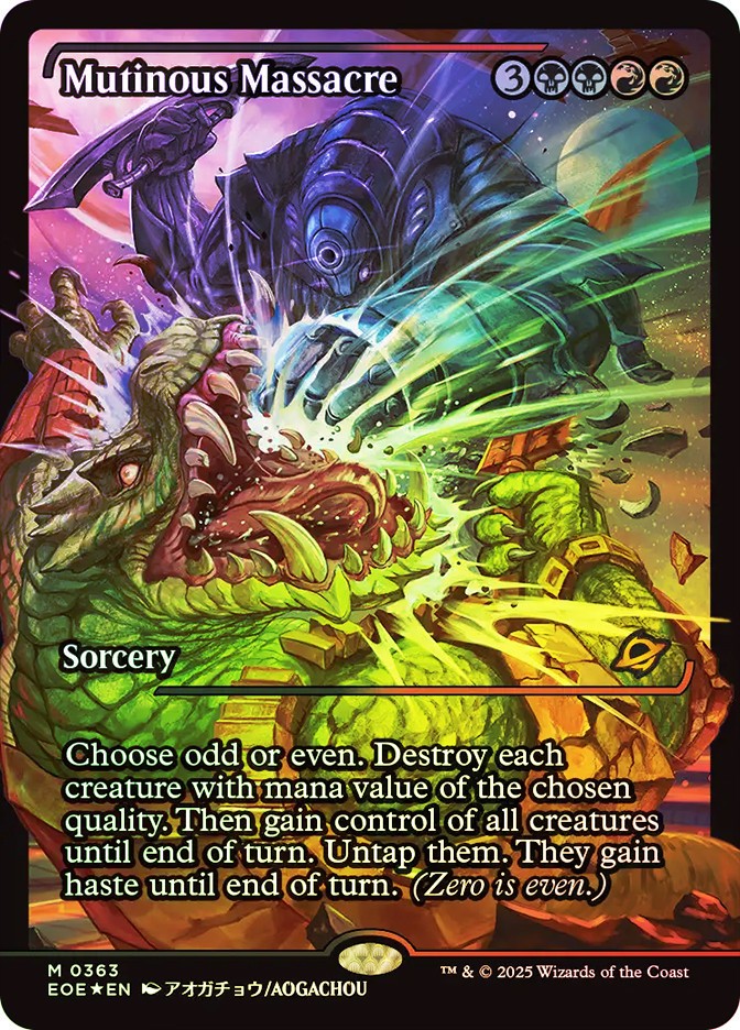MTG FOIL Mutinous Massacre Showcase – Edge of Eternities #363