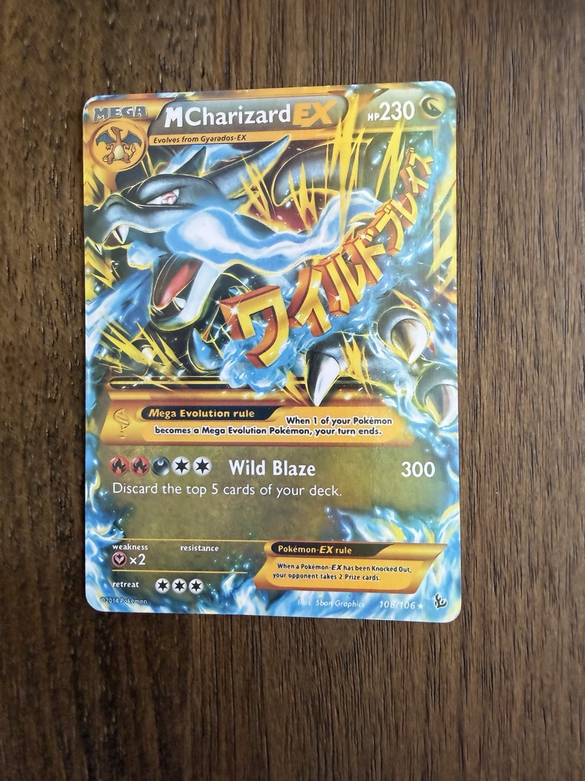 M Charizard EX XY Flashfire 108/106 Mega EX Holo Ultra Rare English 2014