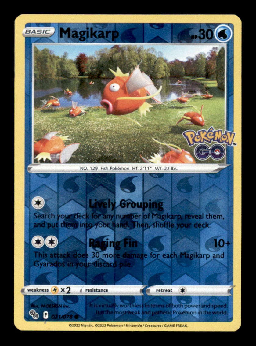 MAGIKARP 021/078 – REVERSE HOLO C – POKEMON GO – NM/M