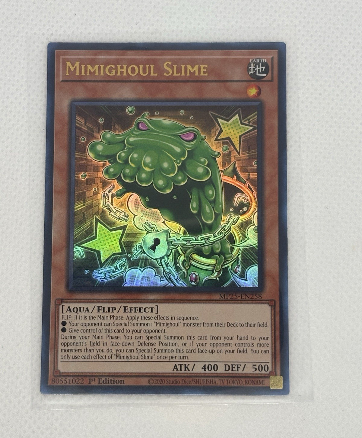 Yu-Gi-Oh! Konami Mimighoul Slime MP25-EN258 Ultra Rare Foil 1st Ed 400/500