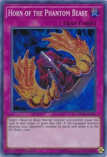 Horn of the Phantom Beast – DASA-EN060 – Super Rare – 1st Edition Near Mint, Eng