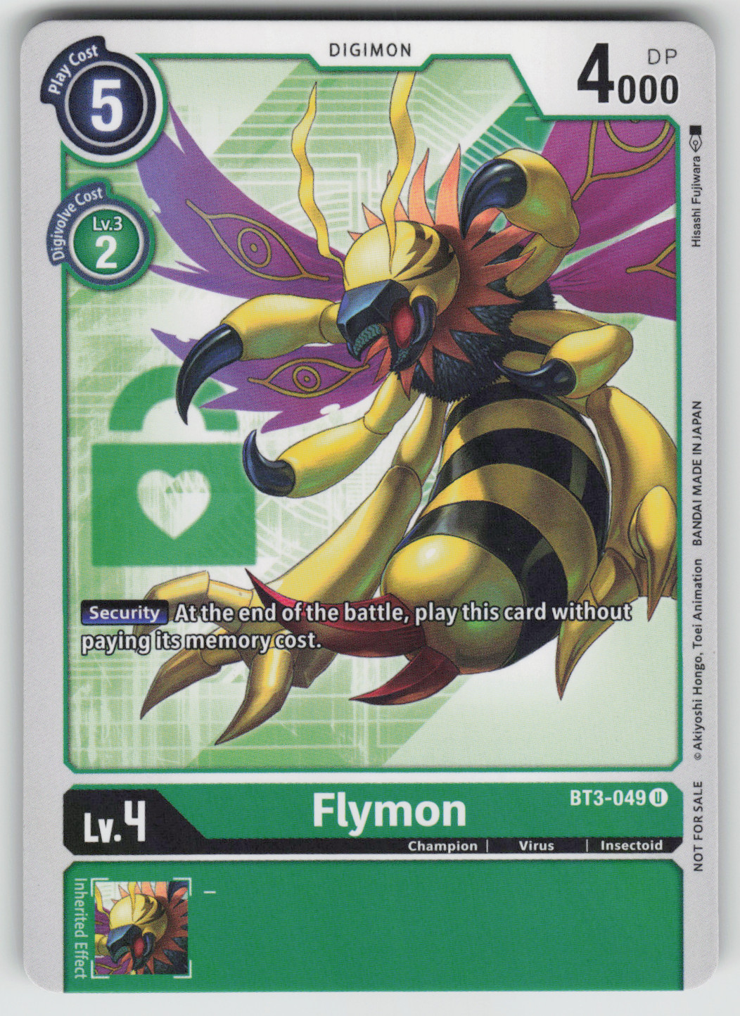 Flymon (Box Topper) Foil Uncommon Release Special Booster 1.5 BT3-049 U MP