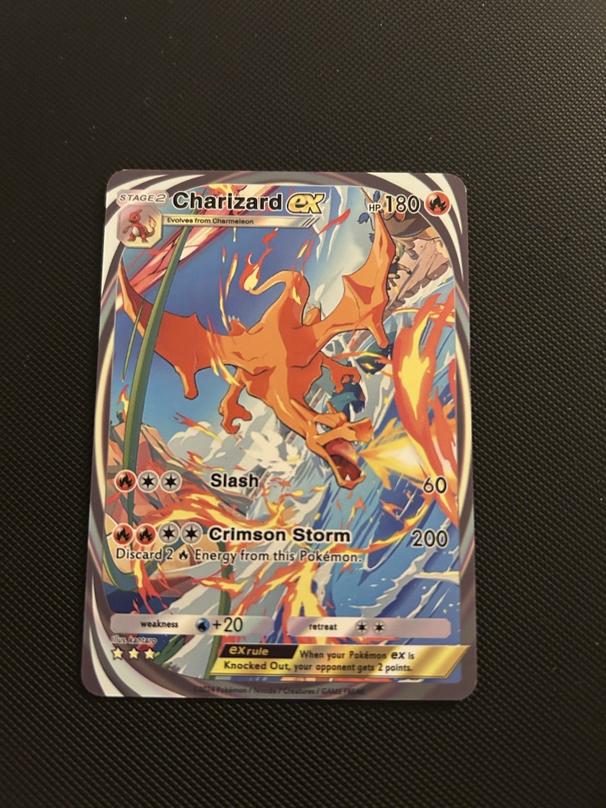 Charizard EX Pokemon Card Display Art Card