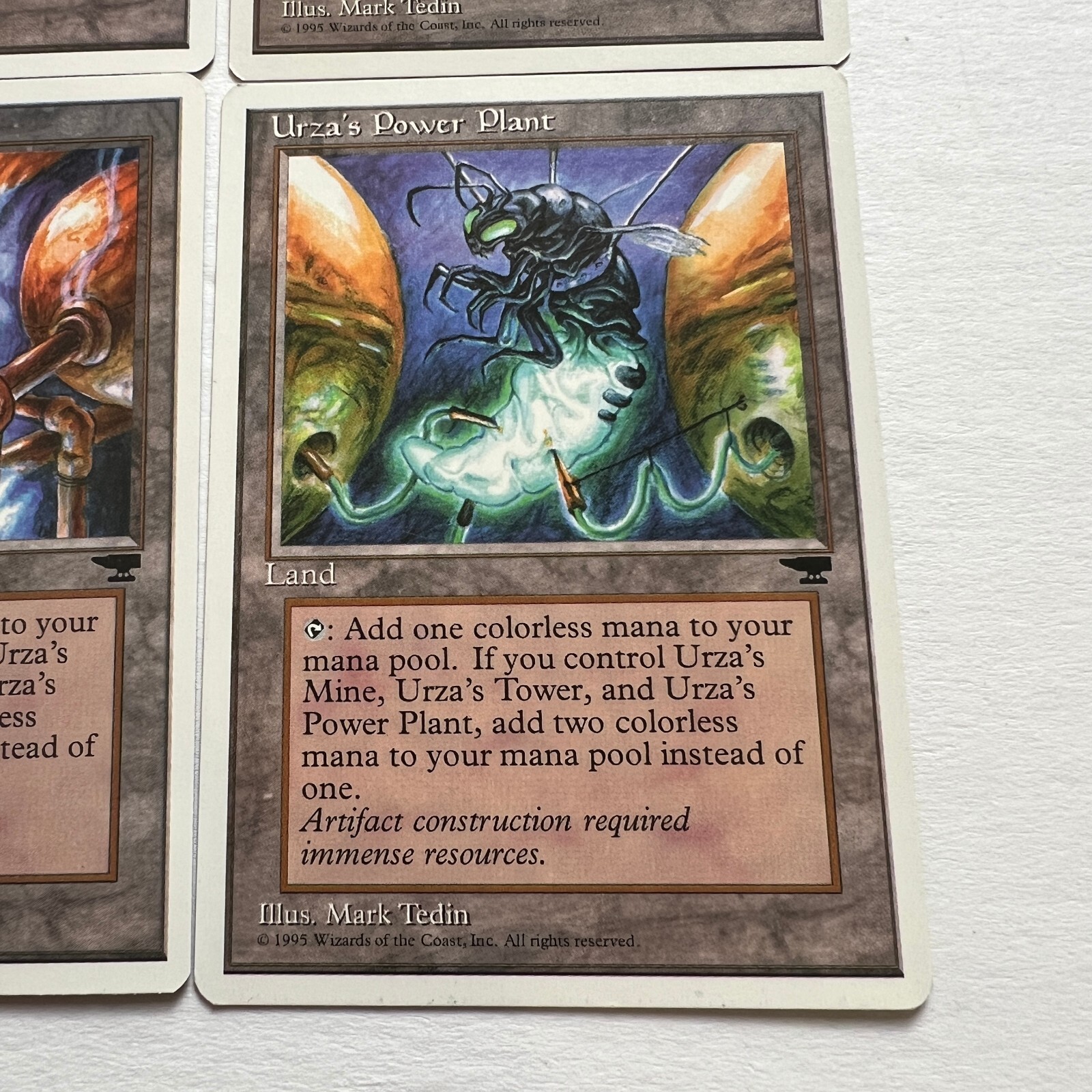 MTG 4x Urzas Power Plant Antiquities All 4 Alternate Arts MP Moderately Played