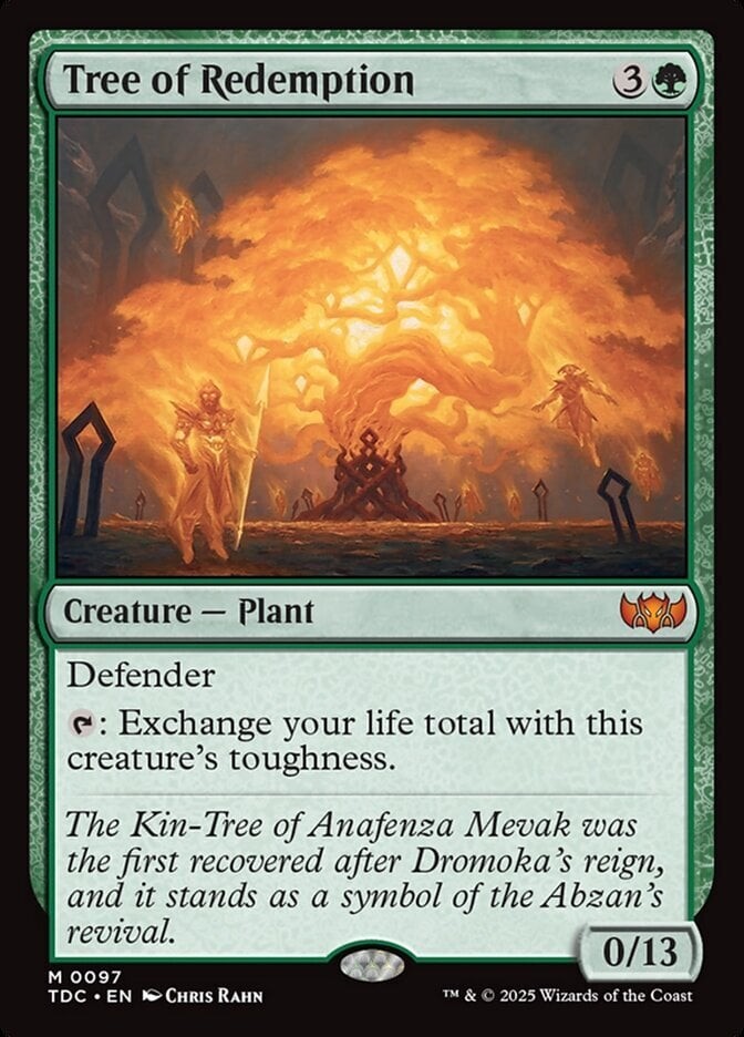 Tree of Redemption NM – Tarkir: Dragonstorm Commander – MTG