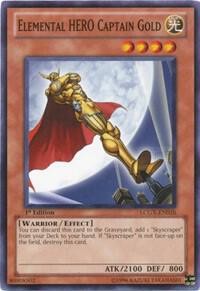 Yugioh Elemental HERO Captain Gold Unlimited Common LCGX-EN026 NM