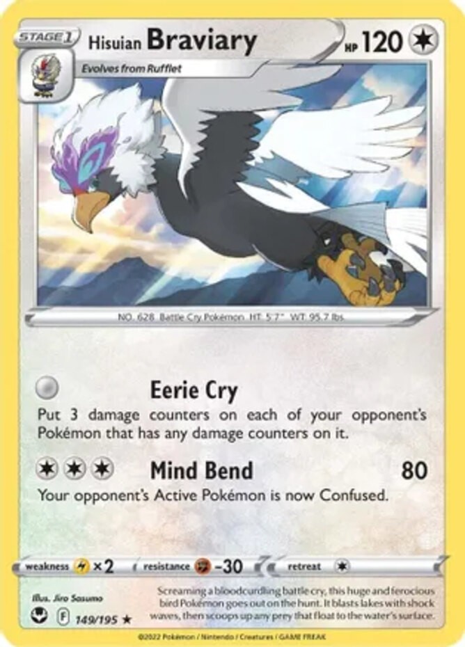 Hisuian Braviary – 149/195 – Rare – Near Mint