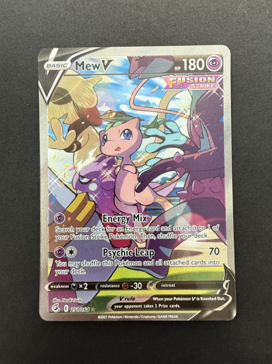 Mew V 251 Swsh08 Fusion Strike Alternate Full Art NM Near Mint Pack Fresh