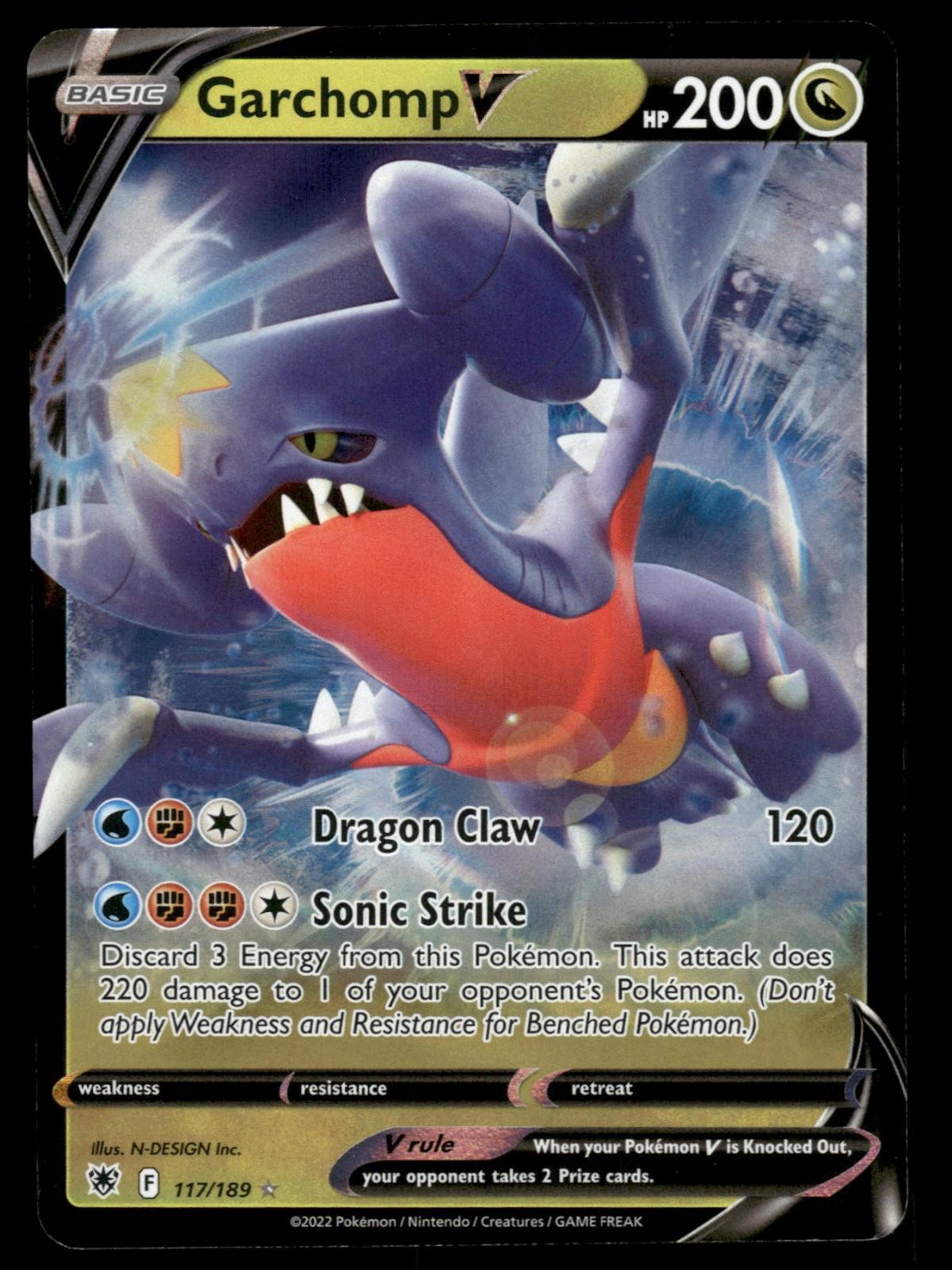 POKEMON GARCHOMP V ASTRAL RADIANCE 117/189 HOLO HOLO V RARE LP