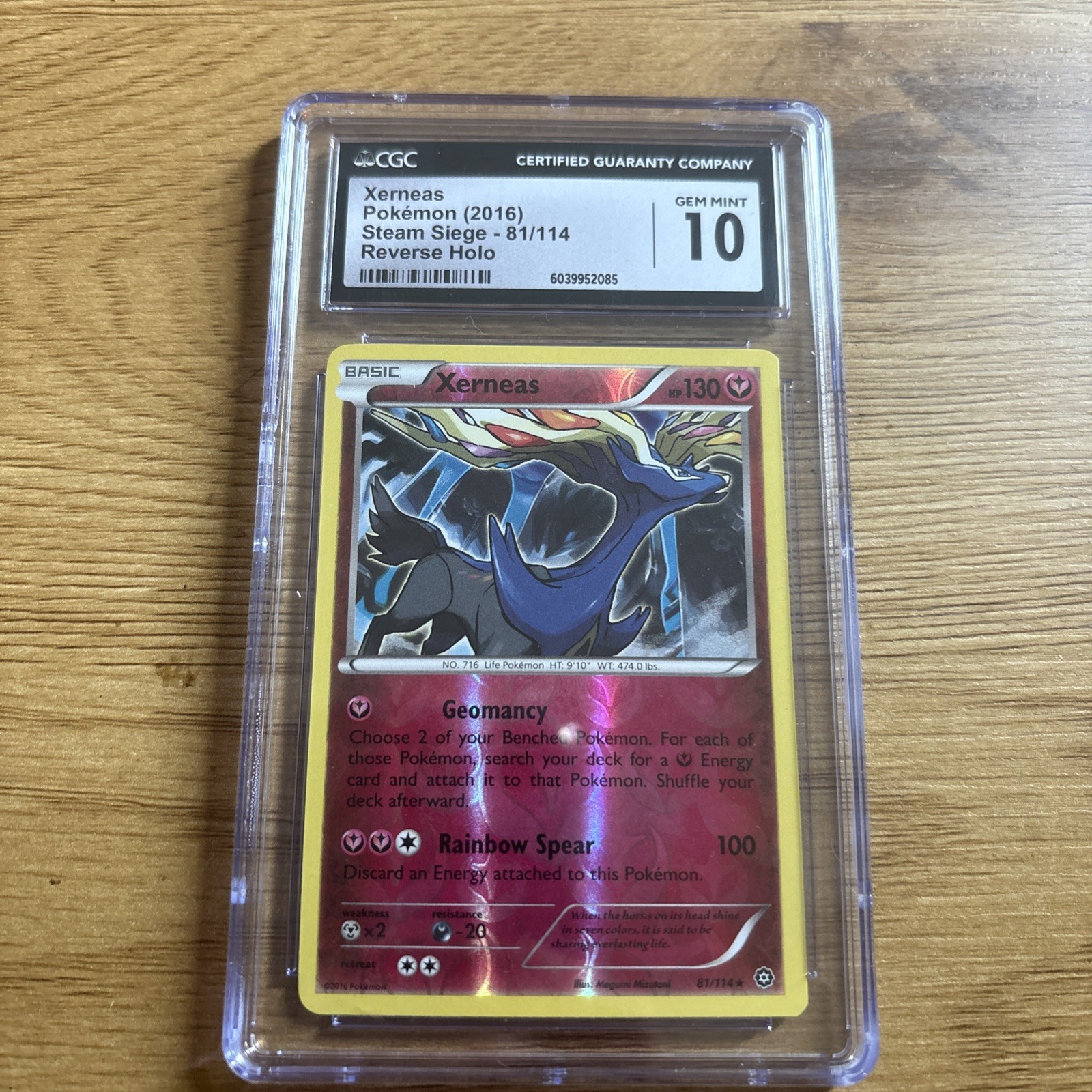 xerneas 81/114 Reverse Holo CGC 10 GEM MINT