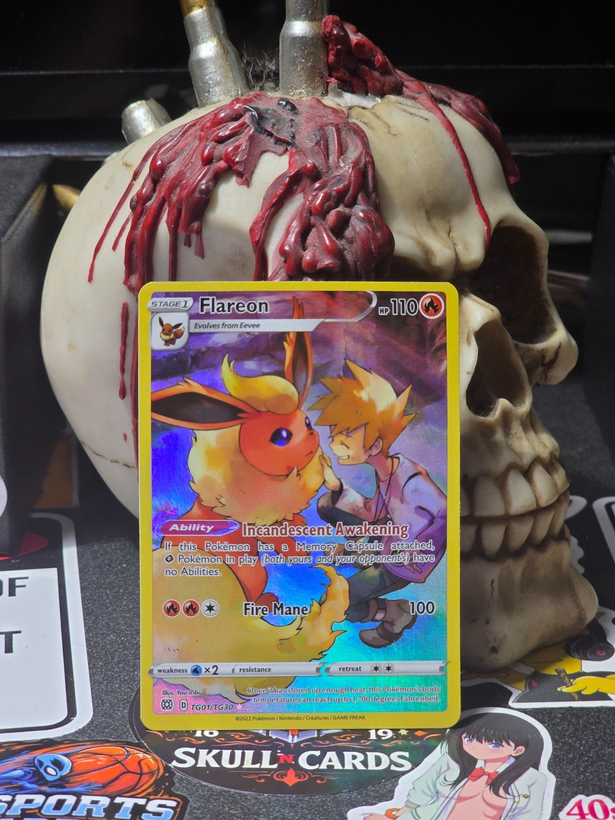 ☠️☠️ Pokémon Flareon TG01/TG30 Swsh09: Brilliant Stars Trainer Gallery Holo