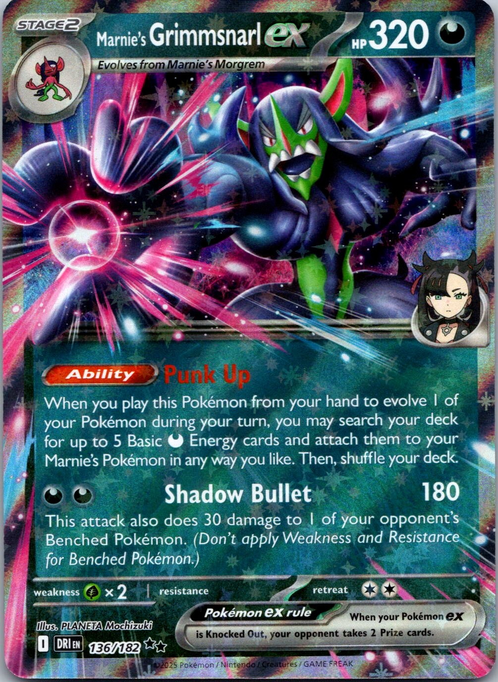SV10: Destined Rivals #136/182 Marnie’s Grimmsnarl ex