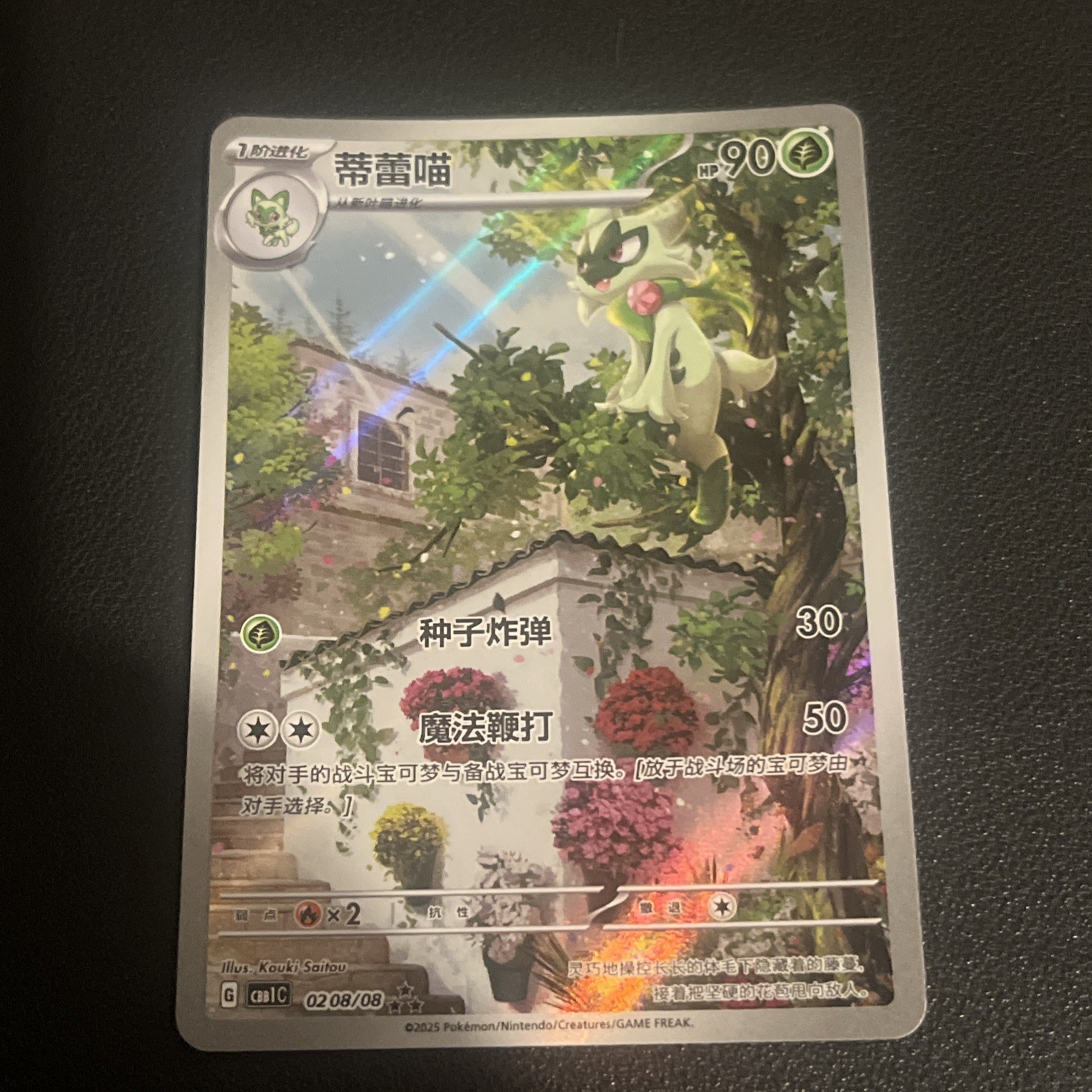 Floragato Art Rare 0208/08 Pokemon Gem Vol 1 Chinese CBB1C 02 08/08 AR