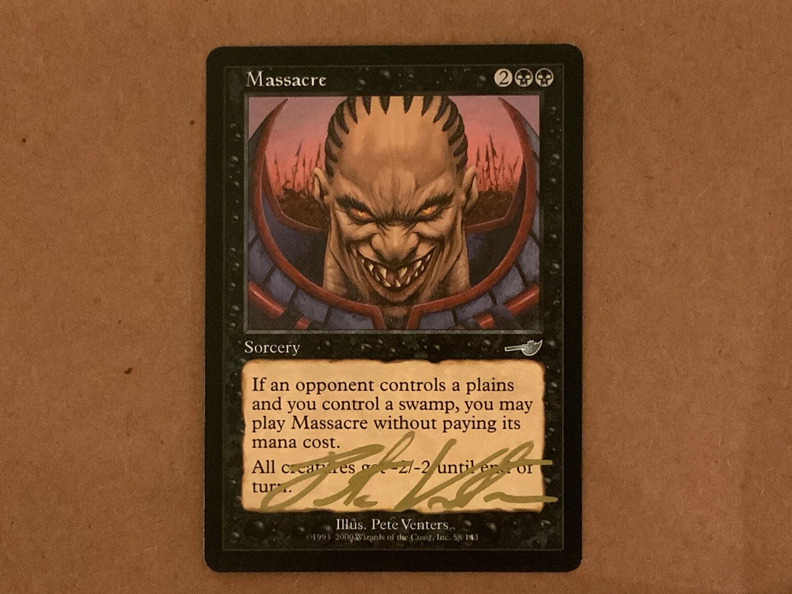 MTG Magic Massacre Signed Artist Proof X1 LGN Pete Venters