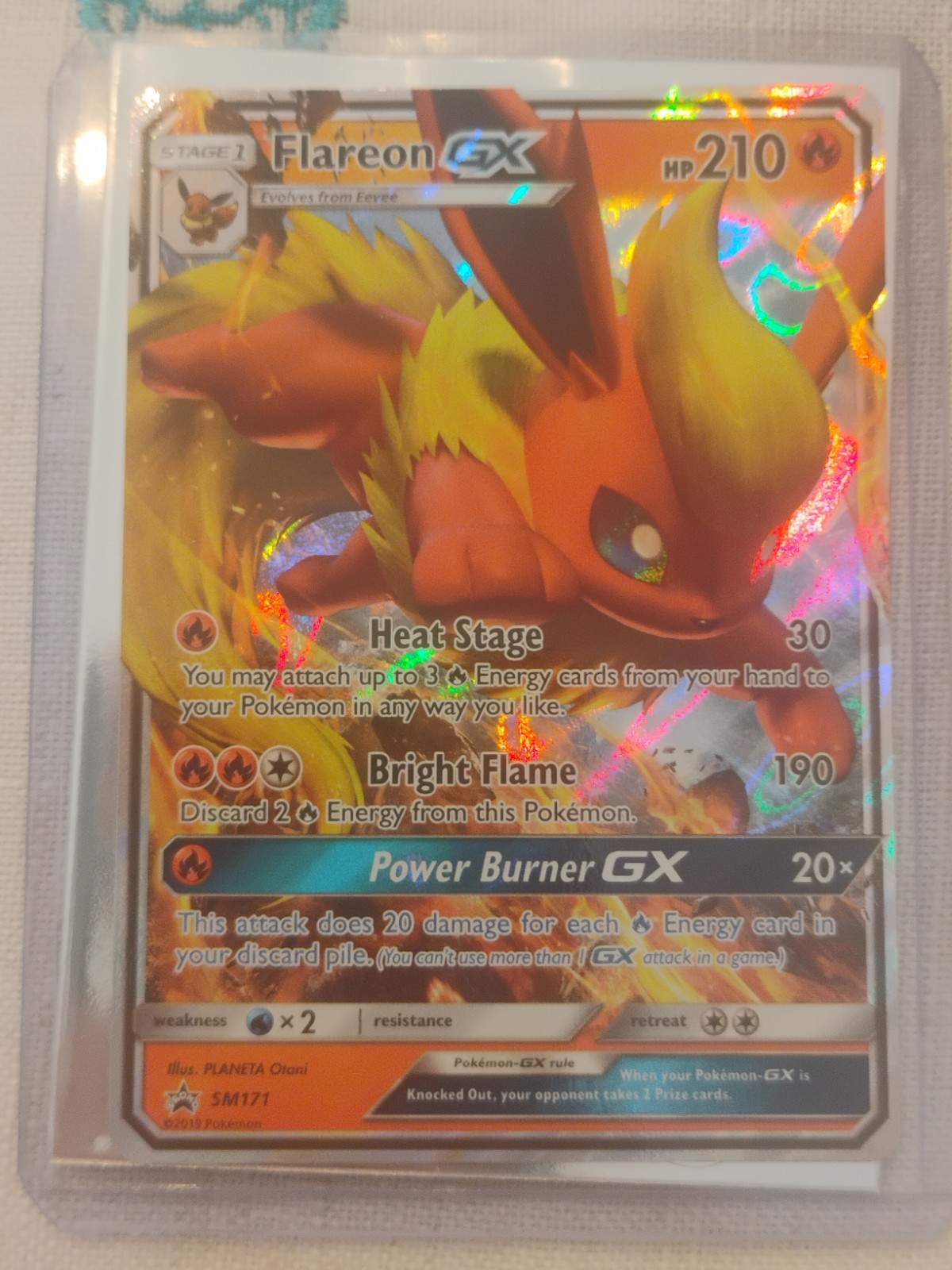 Flareon GX SM171 Pokemon Sun And Moon Promo Holo LP