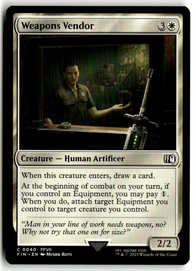 Weapons Vendor Lightly Played 40 FINAL FANTASY Magic: The Gathering