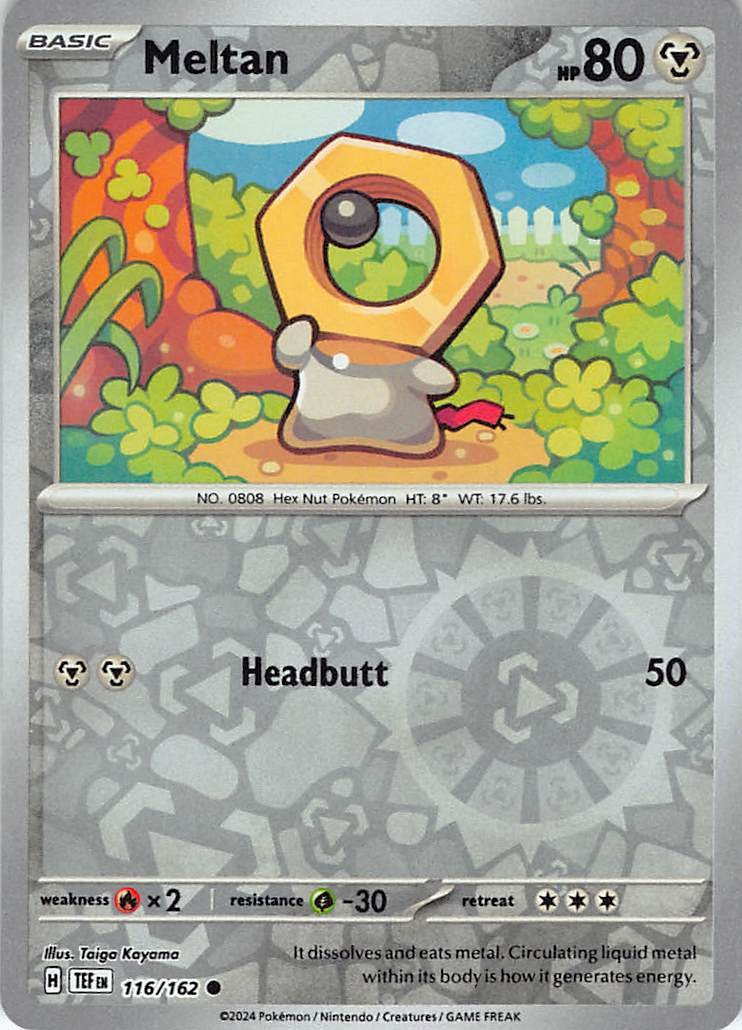 Meltan 116/162 Temporal Forces Reverse Holofoil